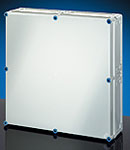 Mi 0801, Empty Enclosure, Housing/Lid: Polycarbonate (Opaque), Type NEMA 4x, (IP65) Useable Space: (W) 22.64"(575) x (H) 22.64"(575) x (D) 5.75" (146) with Opaque Lid